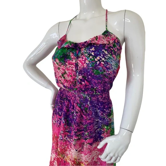 PARKER Maxi Sundress long skirt flowing flirty Anthropologie ruffled vacay sz S - Picture 7 of 17